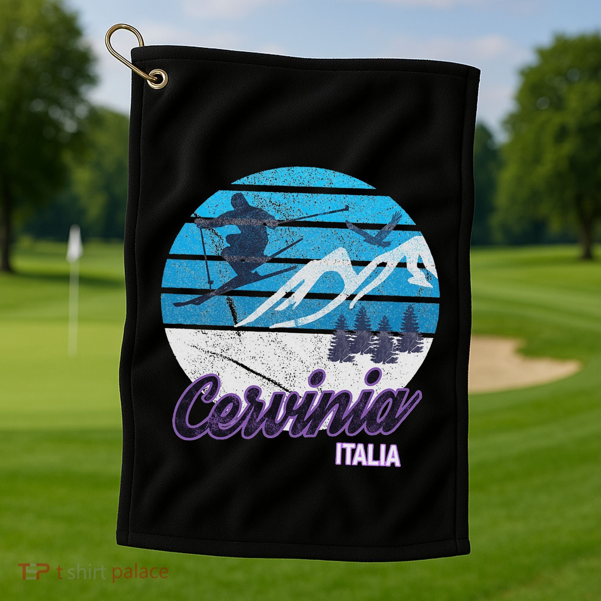 Cervinia Valle DAosta Italy Ski Resort Snowboarding Golf Towel