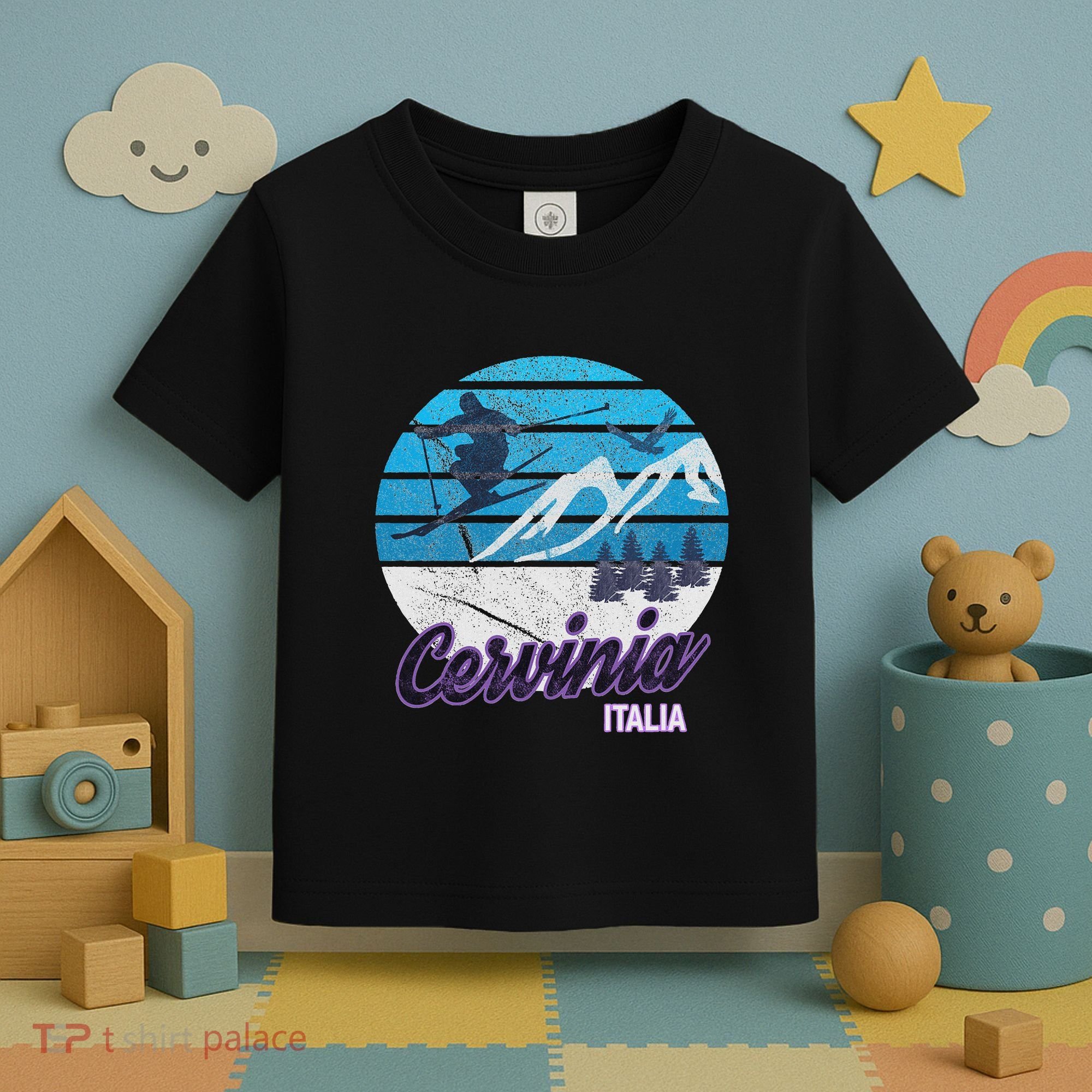 Cervinia Valle DAosta Italy Ski Resort Snowboarding Toddler T-Shirt
