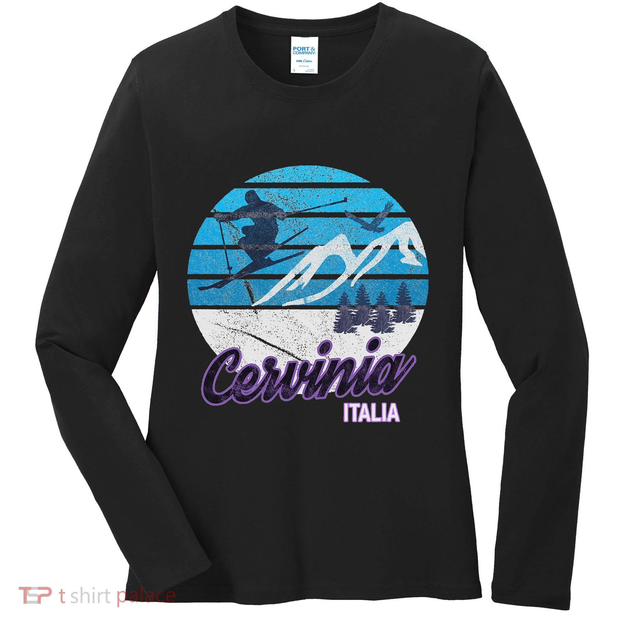 Cervinia Valle DAosta Italy Ski Resort Snowboarding Women's Long Sleeve Shirt