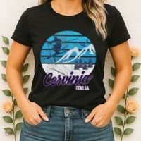 Cervinia Valle DAosta Italy Ski Resort Snowboarding Women's T-Shirt thumb 2