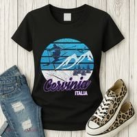 Cervinia Valle DAosta Italy Ski Resort Snowboarding Women's T-Shirt thumb 3