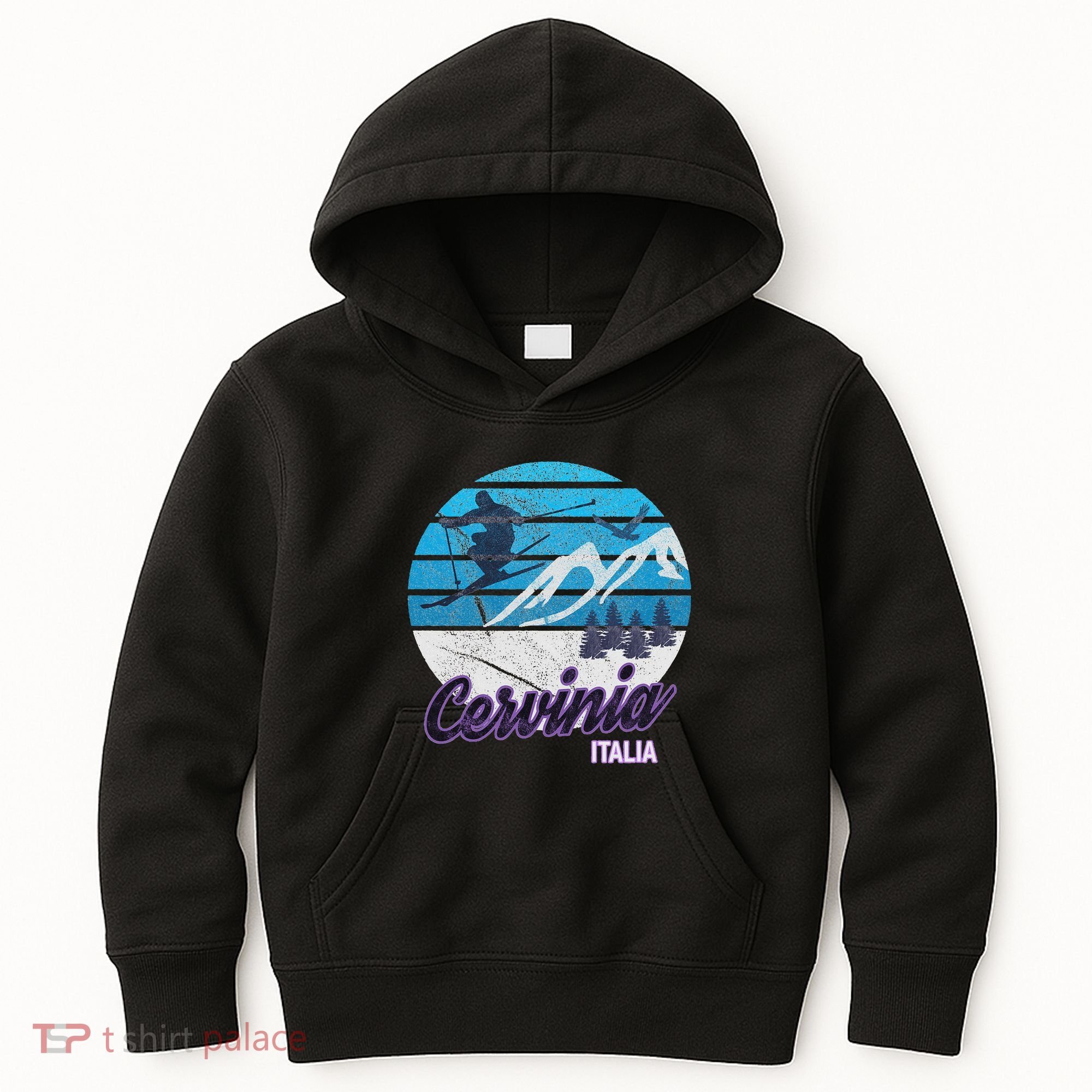 Cervinia Valle DAosta Italy Ski Resort Snowboarding Kids Hoodie