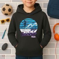 Cervinia Valle DAosta Italy Ski Resort Snowboarding Kids Hoodie thumb 2