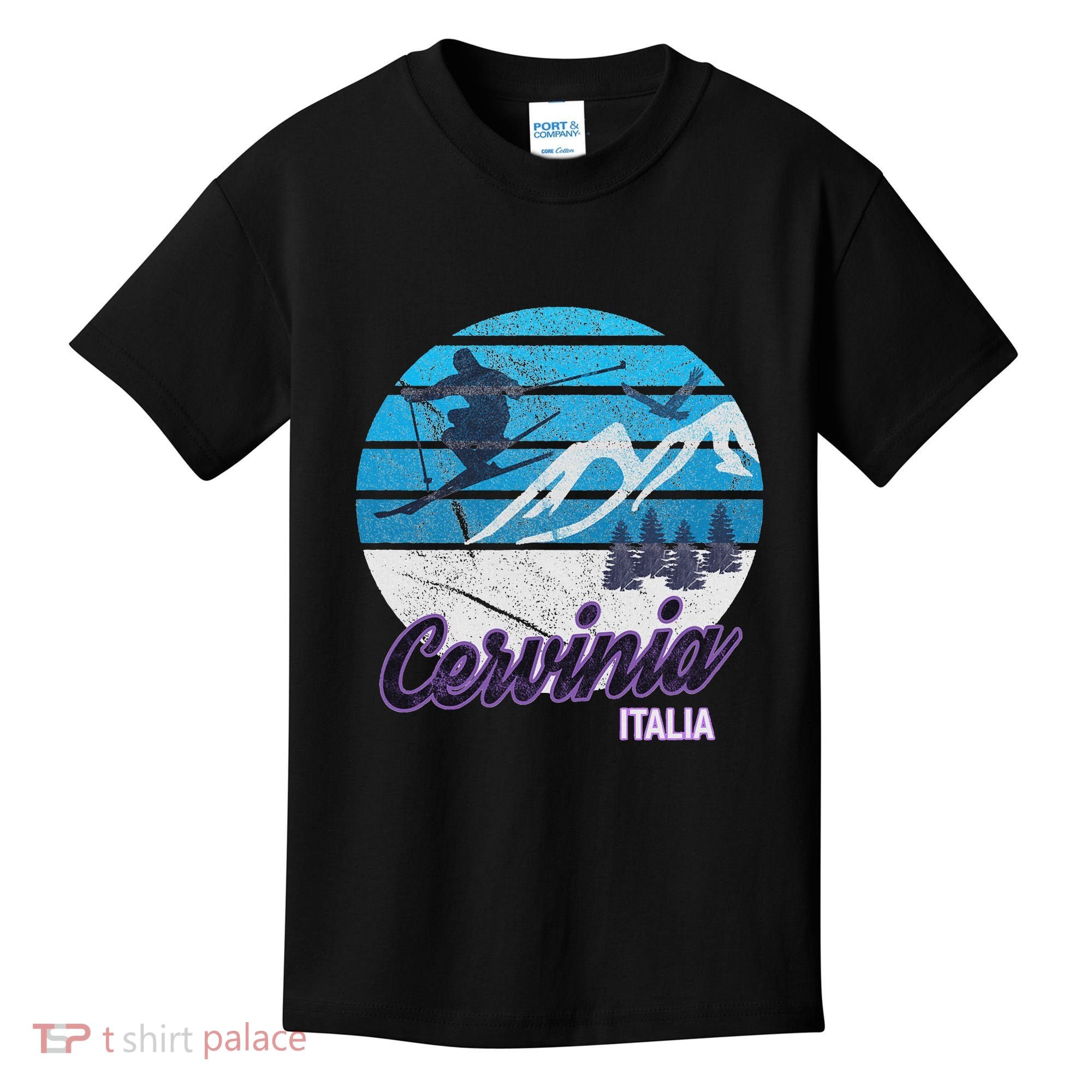 Cervinia Valle DAosta Italy Ski Resort Snowboarding Kids T-Shirt