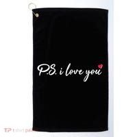 Cute Valentines Day P.S. I Love You Golf Towel thumb 0
