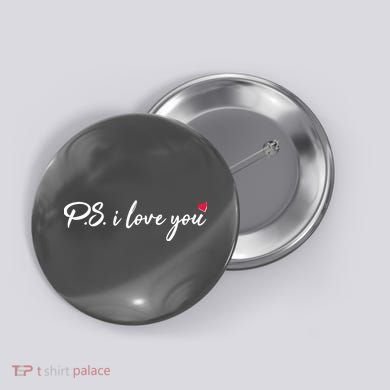 Cute Valentines Day P.S. I Love You Button