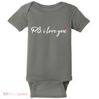 Cute Valentines Day P.S. I Love You Baby Bodysuit thumb 0