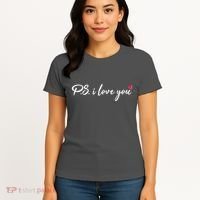Cute Valentines Day P.S. I Love You Women's T-Shirt thumb 4