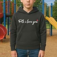 Cute Valentines Day P.S. I Love You Kids Hoodie thumb 2