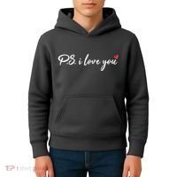 Cute Valentines Day P.S. I Love You Kids Hoodie thumb 4