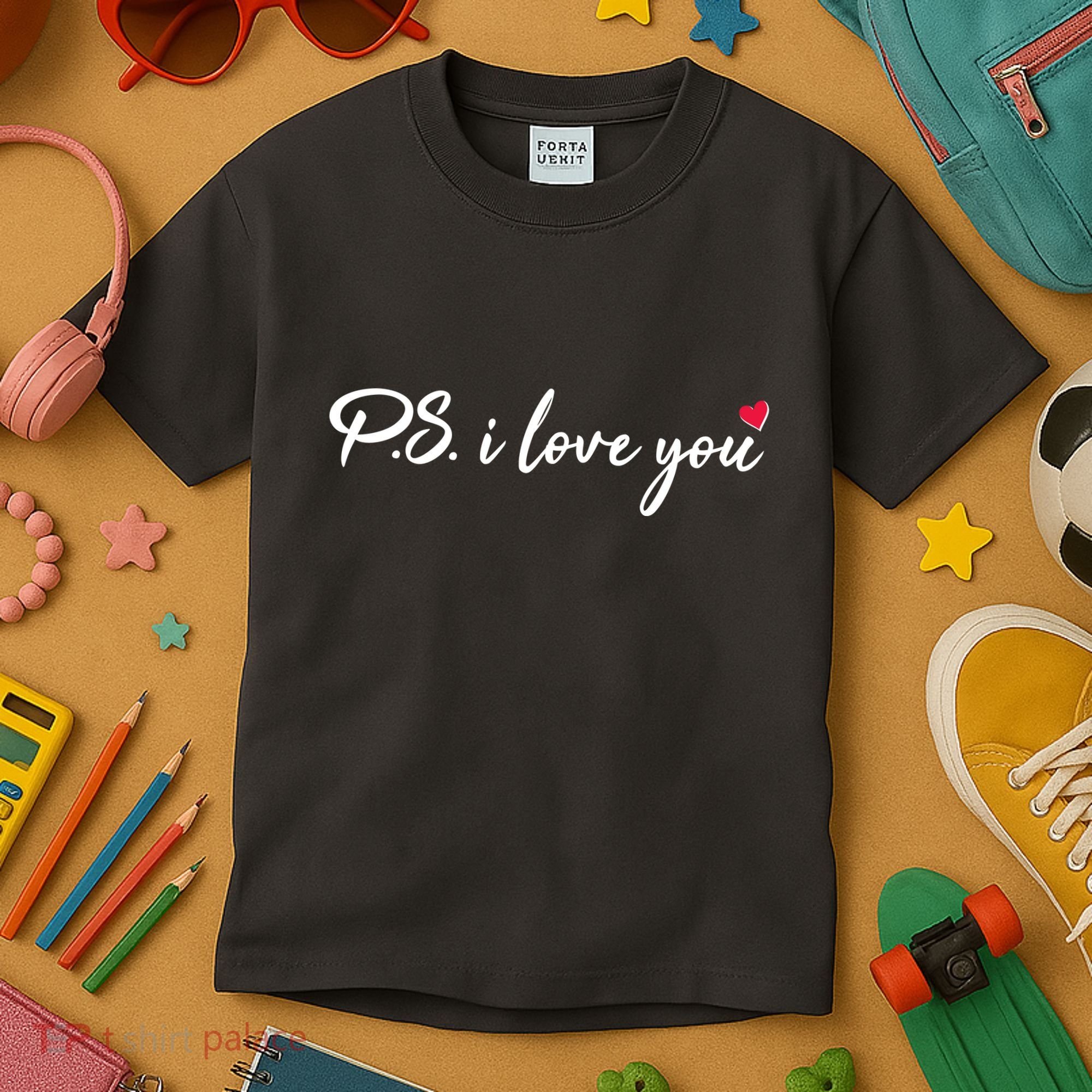 Cute Valentines Day P.S. I Love You Kids T-Shirt