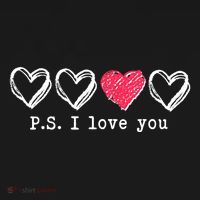 Cute Valentines Day P.S. I Love You Hearts USA-Made Doggie Bandana thumb 2