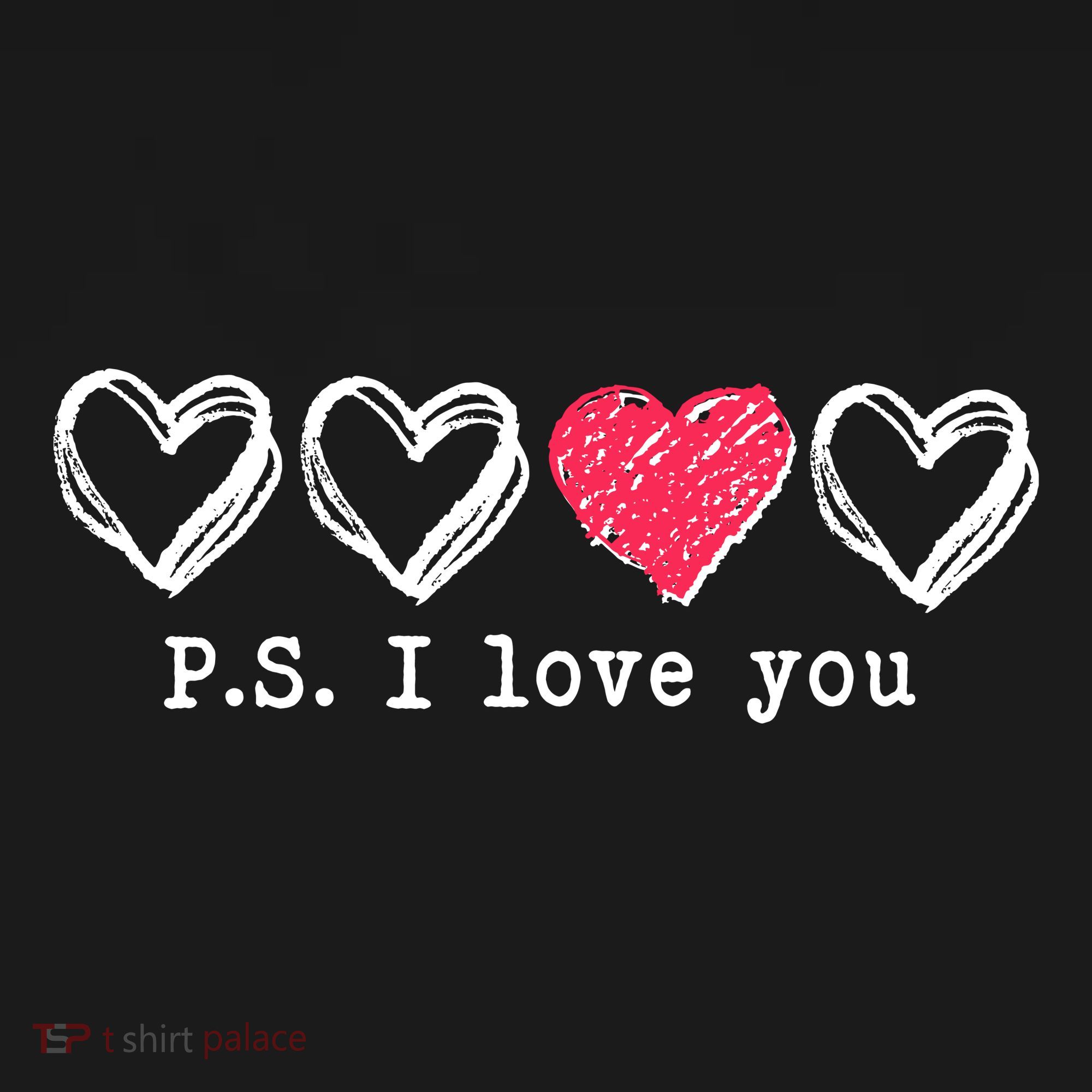 Cute Valentines Day P.S. I Love You Hearts Women's Hoodie