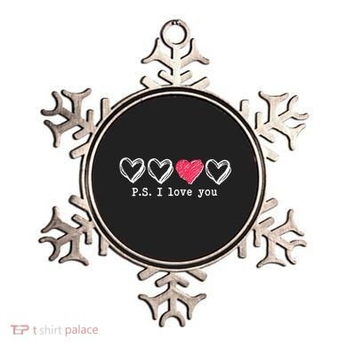 Cute Valentines Day P.S. I Love You Hearts Ornament