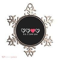 Cute Valentines Day P.S. I Love You Hearts Ornament thumb 0