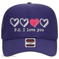 Cute Valentines Day P.S. I Love You Hearts Hat thumb 0