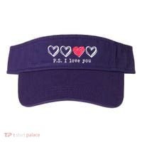 Cute Valentines Day P.S. I Love You Hearts Visor thumb 0