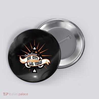 Cool Vector Design Las Vegas Sin City Button
