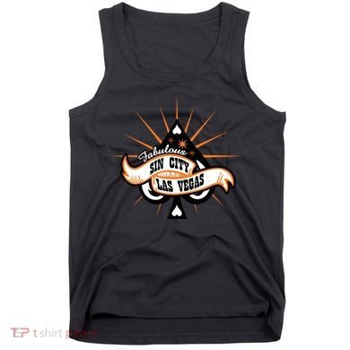 Cool Vector Design Las Vegas Sin City Tank Top