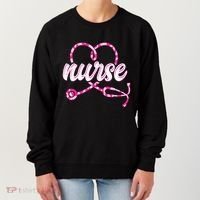 Cute Valentines Day Nurse Heart Stethoscope Women's Sweatshirt thumb 0