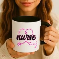 Cute Valentines Day Nurse Heart Stethoscope Coffee Mug thumb 3