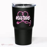Cute Valentines Day Nurse Heart Stethoscope Tumbler thumb 0