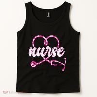Cute Valentines Day Nurse Heart Stethoscope Tank Top thumb 2