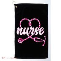 Cute Valentines Day Nurse Heart Stethoscope Golf Towel thumb 0