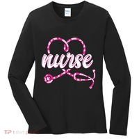 Cute Valentines Day Nurse Heart Stethoscope Women's Long Sleeve Shirt thumb 0