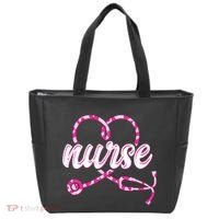 Cute Valentines Day Nurse Heart Stethoscope Tote Bag thumb 0