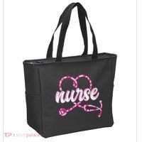 Cute Valentines Day Nurse Heart Stethoscope Tote Bag thumb 2