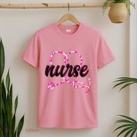 Cute Valentines Day Nurse Heart Stethoscope T-Shirt thumb 2