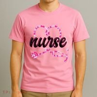 Cute Valentines Day Nurse Heart Stethoscope T-Shirt thumb 3