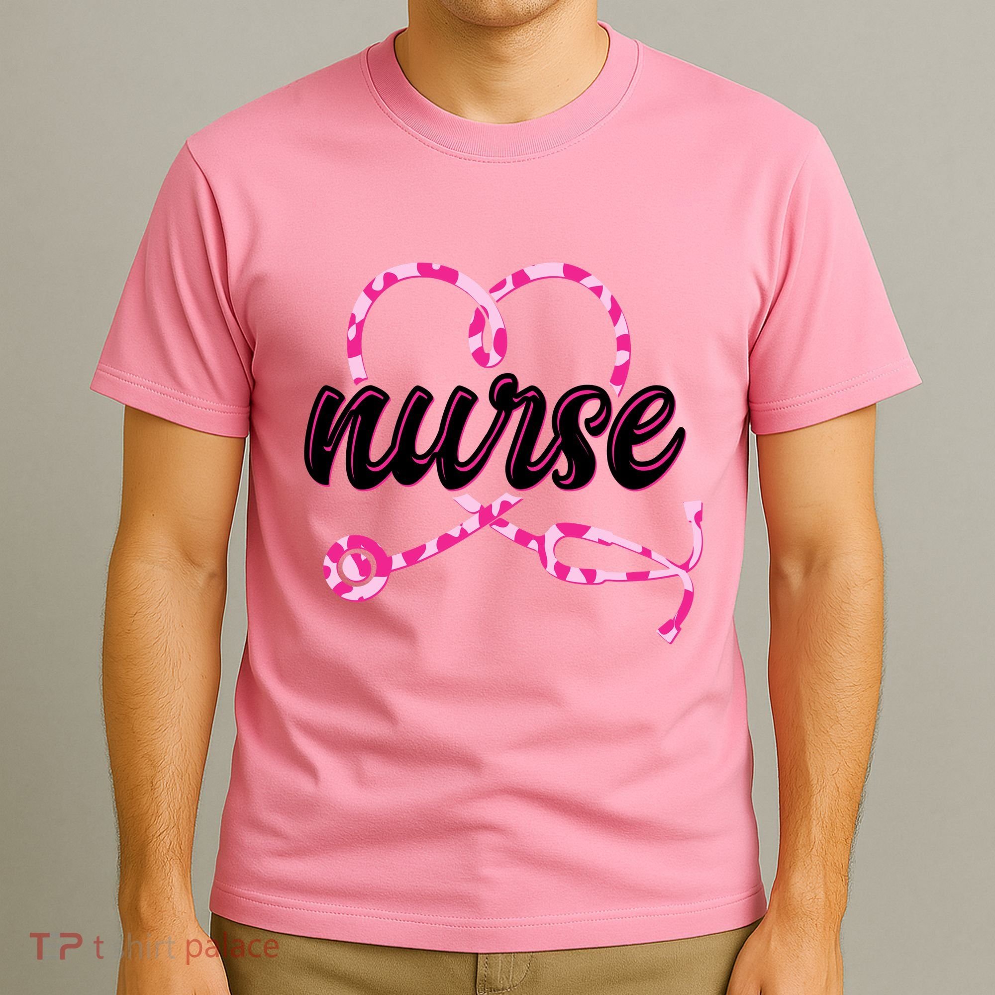 Cute Valentines Day Nurse Heart Stethoscope T-Shirt