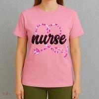 Cute Valentines Day Nurse Heart Stethoscope T-Shirt thumb 4