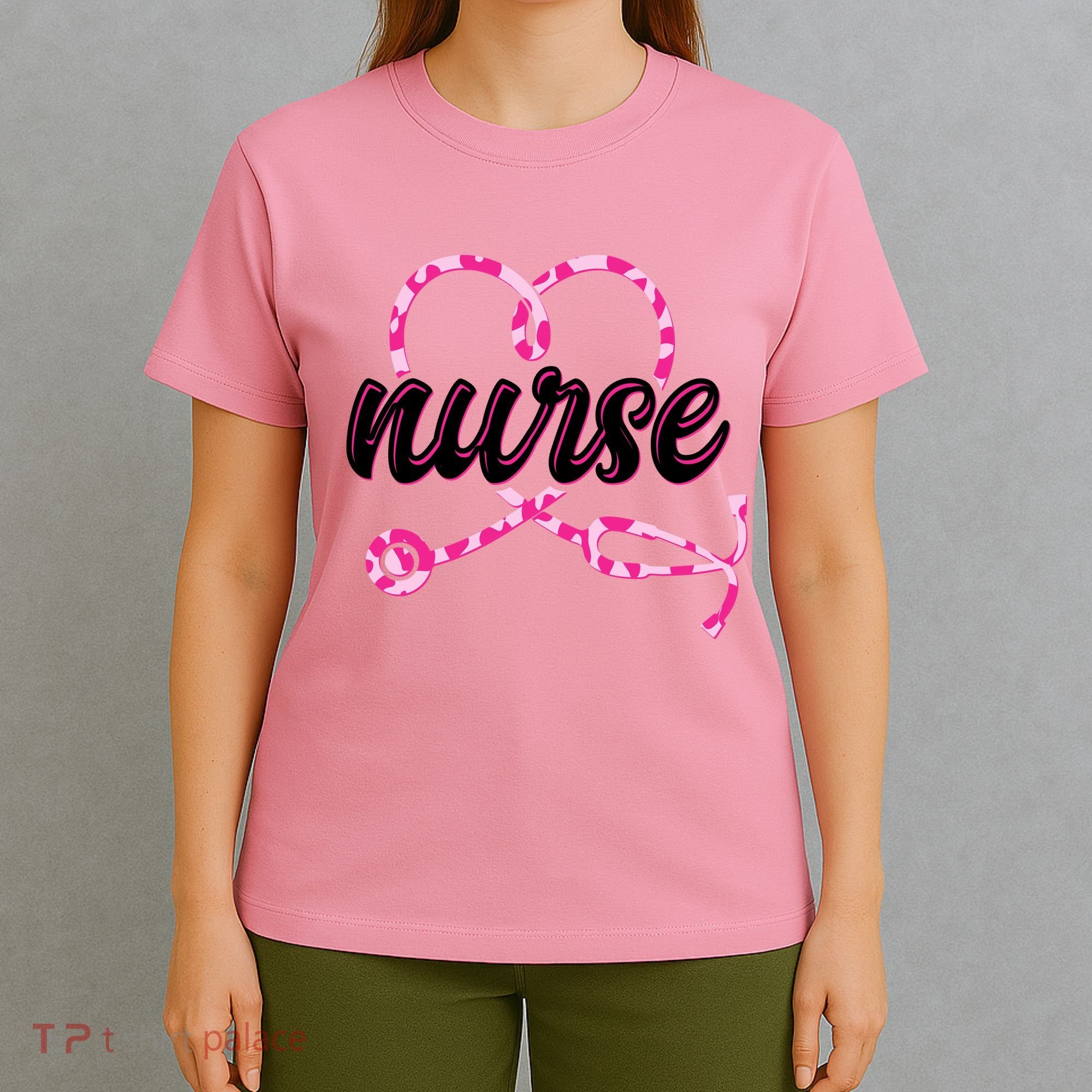 Cute Valentines Day Nurse Heart Stethoscope T-Shirt