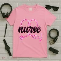 Cute Valentines Day Nurse Heart Stethoscope T-Shirt thumb 5
