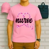 Cute Valentines Day Nurse Heart Stethoscope T-Shirt thumb 6