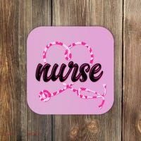 Cute Valentines Day Nurse Heart Stethoscope Coaster thumb 0