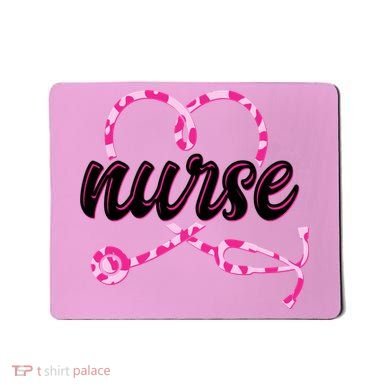 Cute Valentines Day Nurse Heart Stethoscope Mousepad
