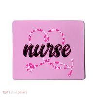 Cute Valentines Day Nurse Heart Stethoscope Mousepad thumb 0