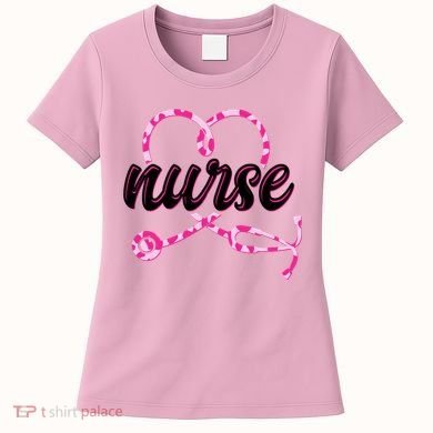 Cute Valentines Day Nurse Heart Stethoscope Women's T-Shirt