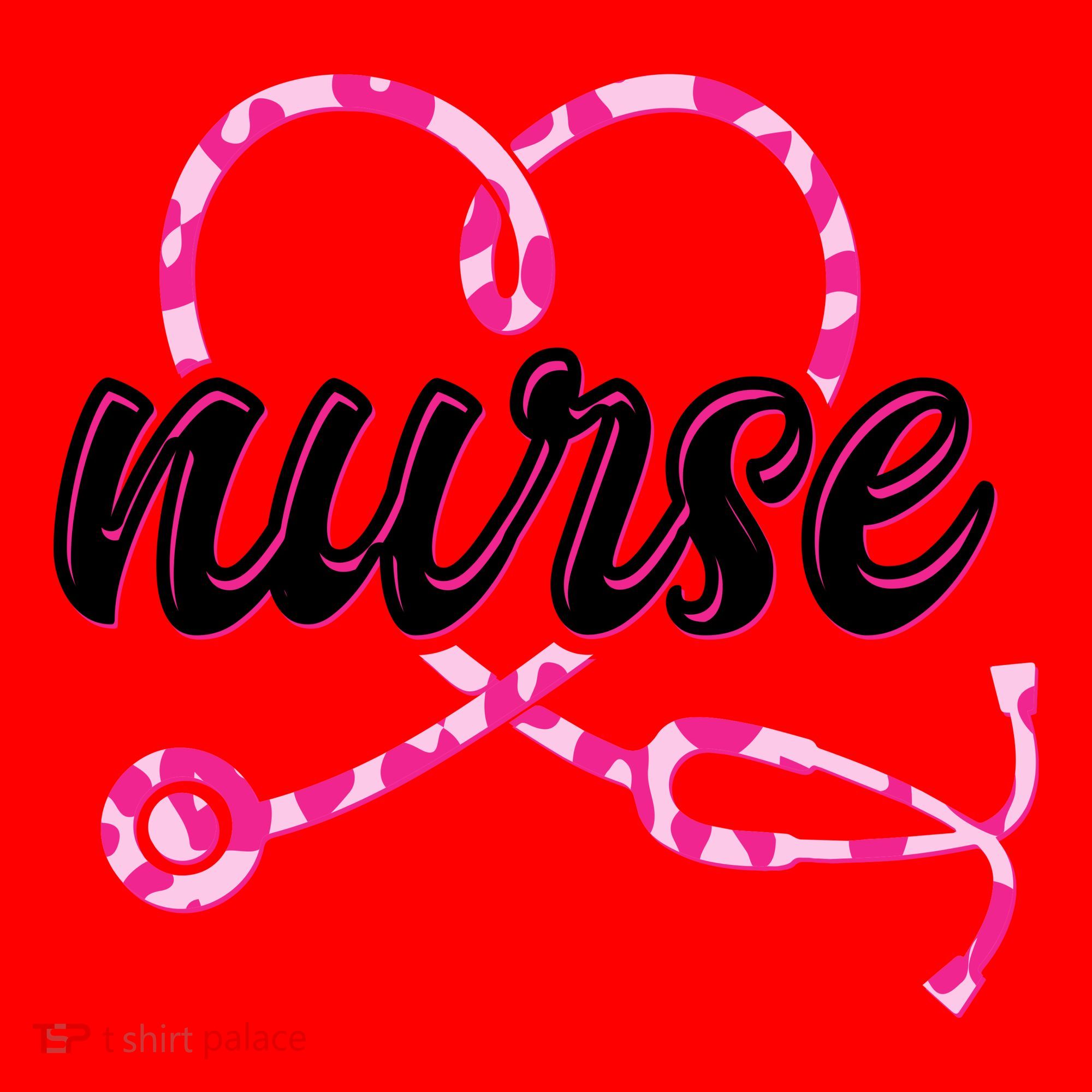 Cute Valentines Day Nurse Heart Stethoscope Santa Hat