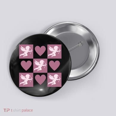 Cupid Valentines Day Heart Love Button