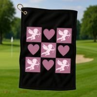 Cupid Valentines Day Heart Love Golf Towel thumb 1