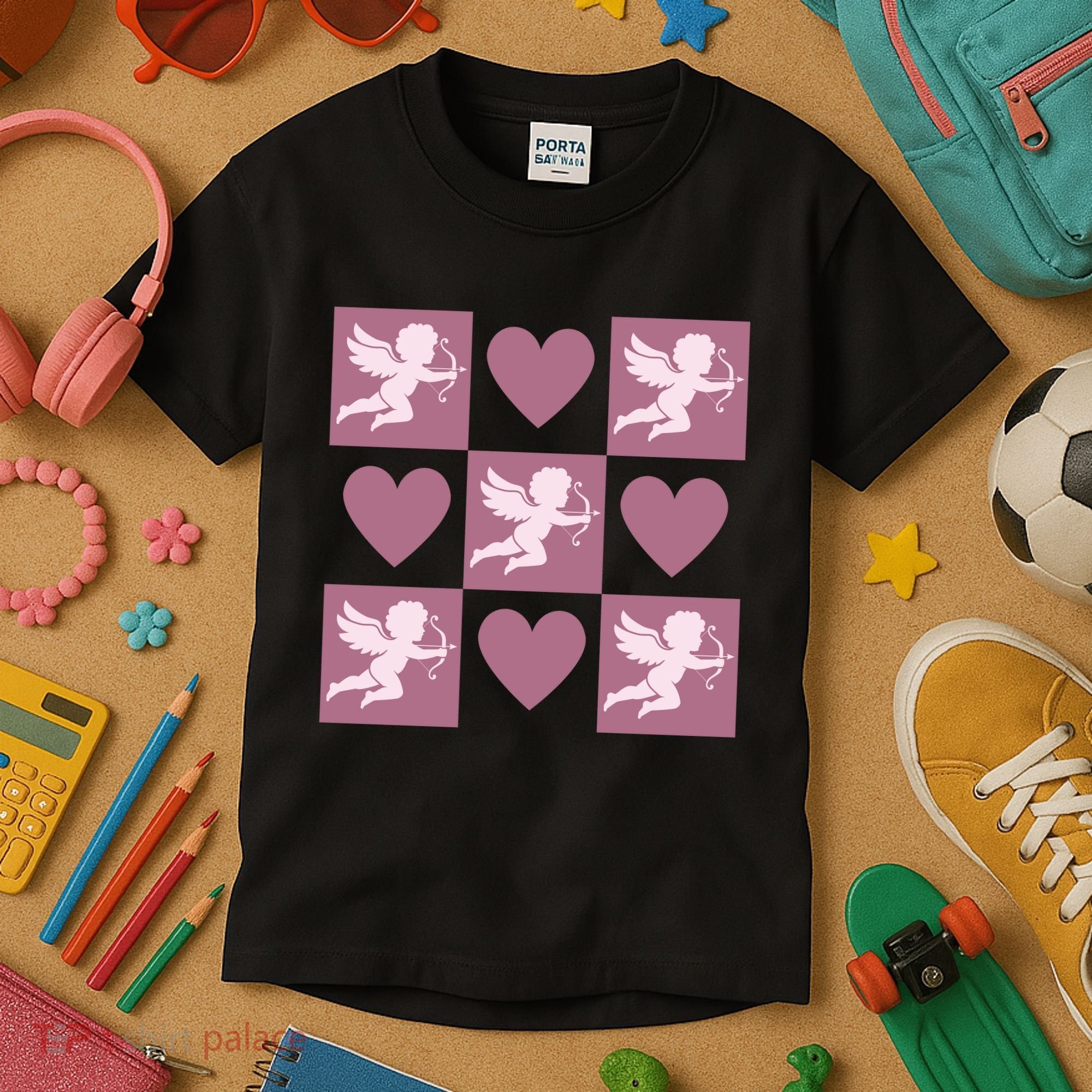 Cupid Valentines Day Heart Love Kids T-Shirt
