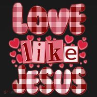 Cute Valentines Day Love Like Jesus Toddler Hoodie thumb 2