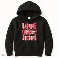Cute Valentines Day Love Like Jesus Kids Hoodie thumb 0