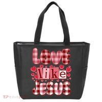Cute Valentines Day Love Like Jesus Tote Bag thumb 0