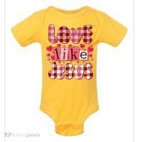 Cute Valentines Day Love Like Jesus Baby Bodysuit thumb 0